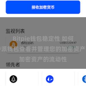 Bitpie钱包稳定性 如何通过比特派钱包查看并管理您的加密资产的流动性