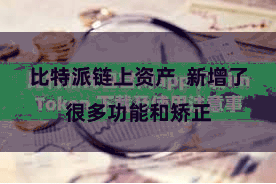 比特派链上资产  新增了很多功能和矫正