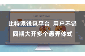 比特派钱包平台  用户不错同期大开多个愚弄体式